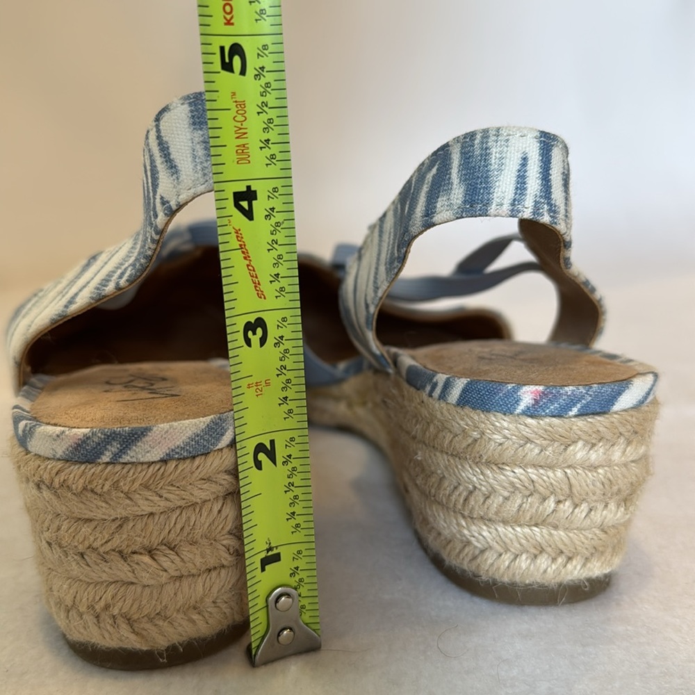LIFE STRIDE KATRINA 2 Espadrille Strappy SlipOn PlatformWedge Size 9.5 Blue NWOT - Picture 9 of 10